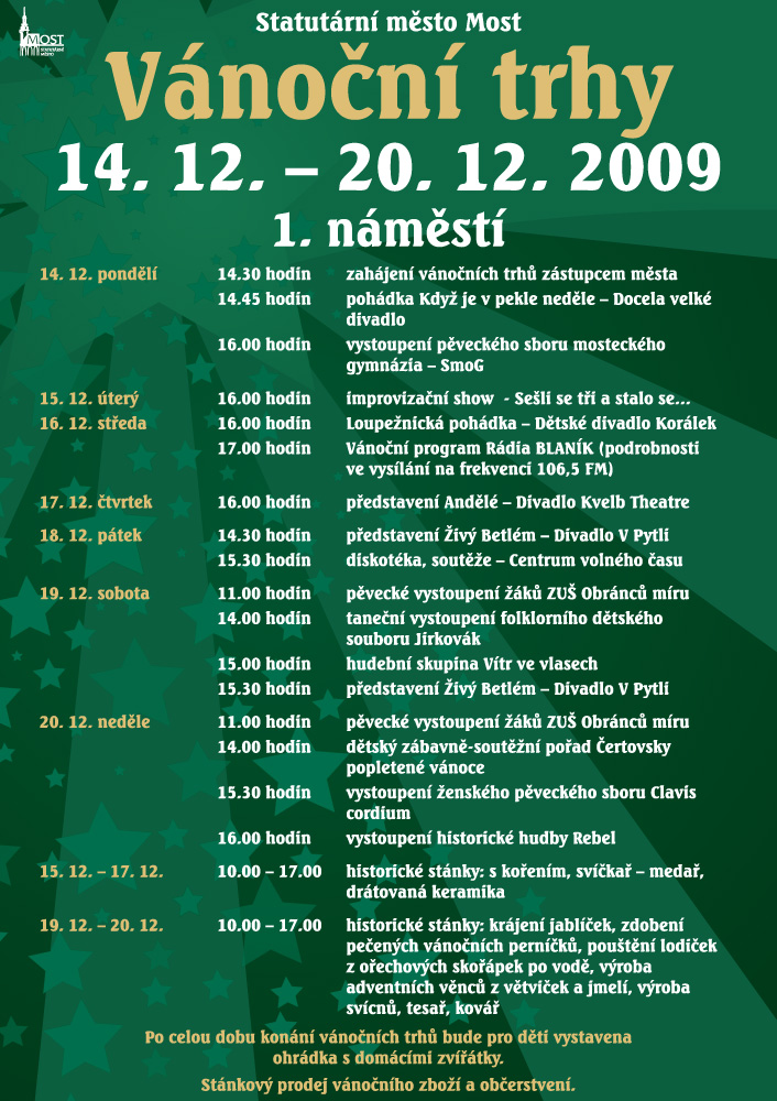 Vánoční trhy města Mostu